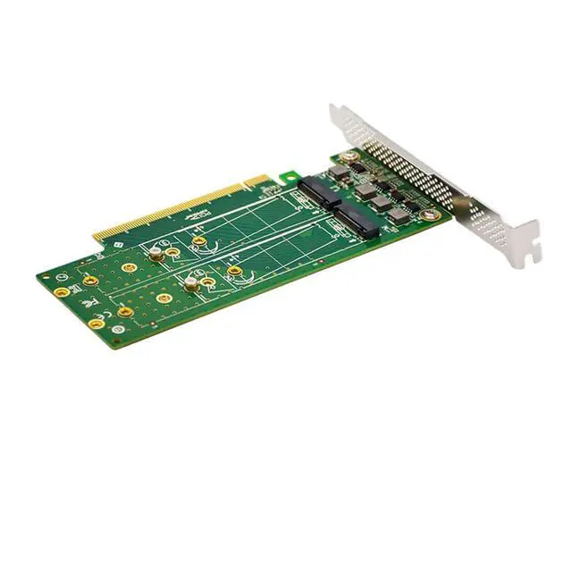 Alt view image 4 of 4 - PCIe 3.0 x16 to 4 Port M.2 NVMe SSD Adapter