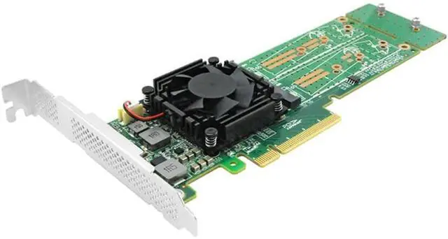 Main image of PCIe 3.0 x8 to Quad M.2 NVMe SSD Adapter Switch Card with PLX8747 Low Profile Support 2280mm