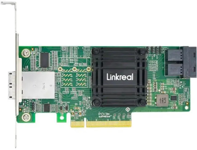 Main image of PCIE 3.0 X8 Rotate 2 SFF-8643+External 2 SFF-8644 NVME Expansion Card