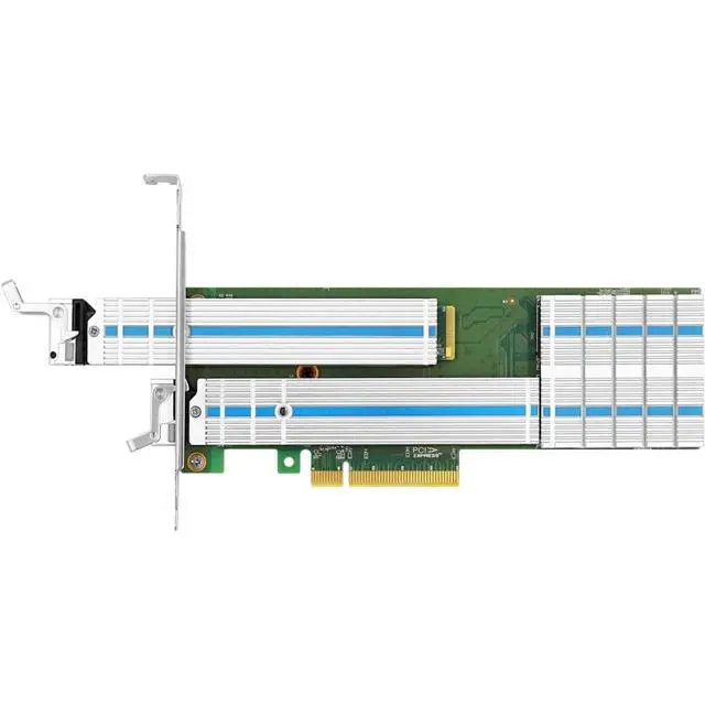 Alt view image 4 of 5 - PCle x8 to 2P M.2 NVMe Adapter(Marvel 88NR2241B0 Based)