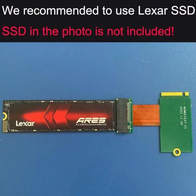 Alt view image 2 of 4 - M.2 nVME 2242 to 2280 Expansion Card Support PCIe 4.0 SSD,Compatible with Lenovo Legion Go Gaming Handheld for Upgrading SSD 4T 8T