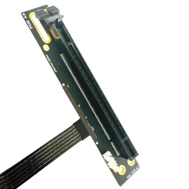 Alt view image 4 of 6 - M.2 NGFF Key M to PCIe 4.0 16x Graphics Card Riser Adapter Card,Nvme to PCI-e PCI-Express 4.0 16X Extension Cable 25cms,Compatible with RTX4090-RTX3060 RX7900 RX6950XT-RX6500XT