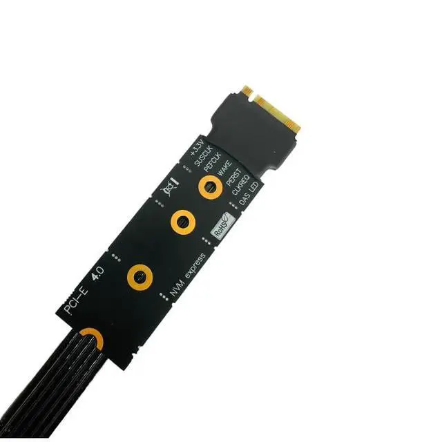 Alt view image 6 of 6 - M.2 NGFF Key M to PCIe 4.0 16x Graphics Card Riser Adapter Card,Nvme to PCI-e PCI-Express 4.0 16X Extension Cable 25cms,Compatible with RTX4090-RTX3060 RX7900 RX6950XT-RX6500XT