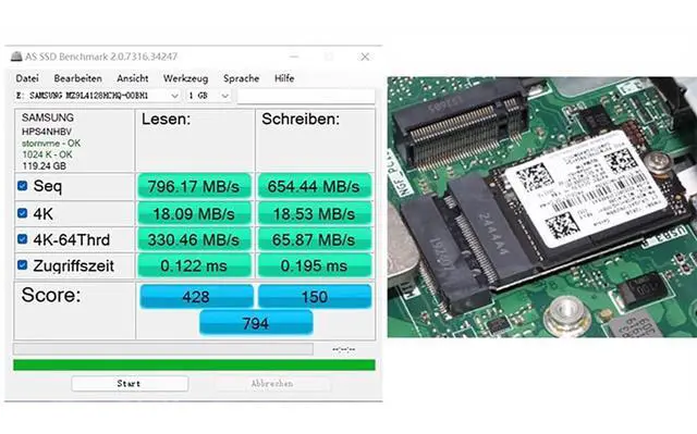 Alt view image 5 of 5 - M.2 (NGFF) NVME 2230 SSD to M2 A/E Key Port Card (Only Support 2230 nVME SSD)