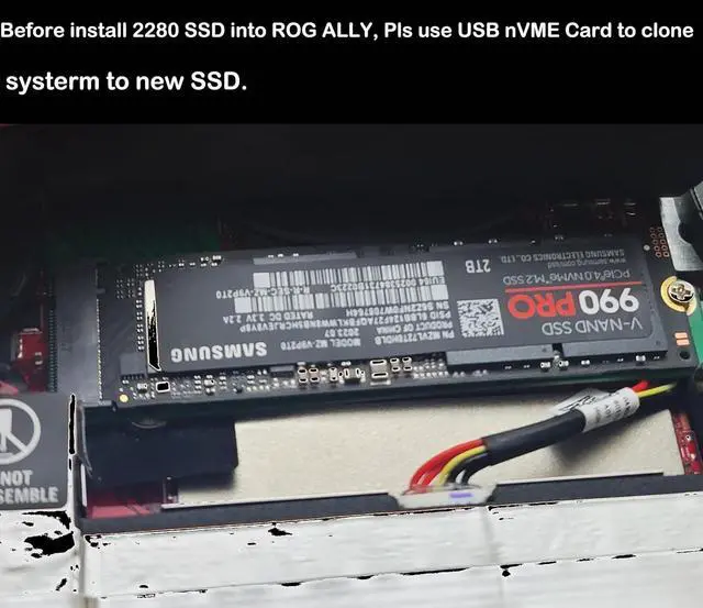 Alt view image 4 of 4 - M.2 nVME 2230 to 2280 Extension Long Card Support PCIe 4.0 SSD,Compatible with Asus ROG Ally Gaming Handheld for Upgrade ROGALLY Storage