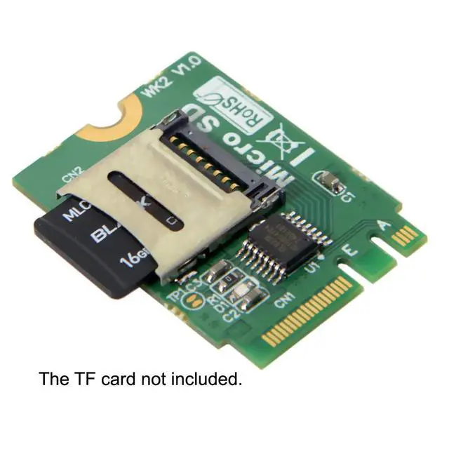 Alt view image 4 of 4 - M.2 Micro SD Card,TF SDHC SDXC to NGFF Key A-E Adapter Card
