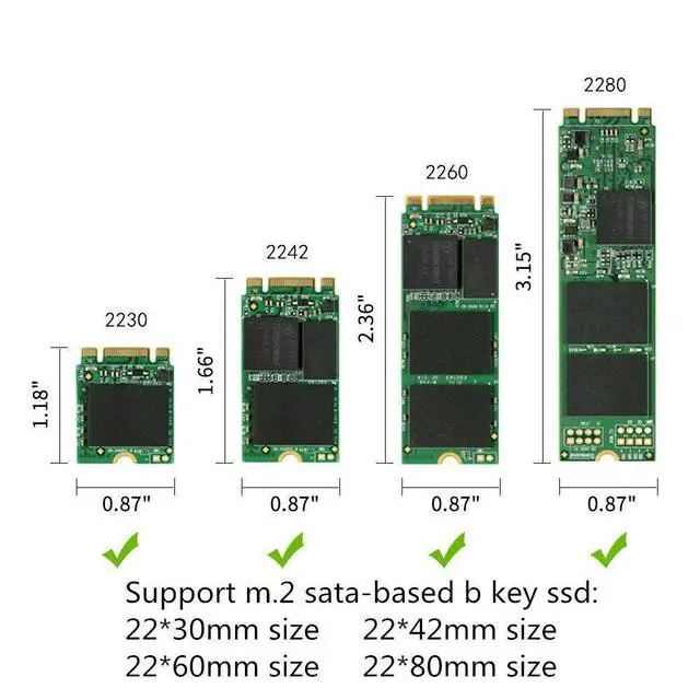 Alt view image 4 of 4 - USB 3.0 M.2(NGFF) SATA3 SSD External Case Card (USB M.2 Card)