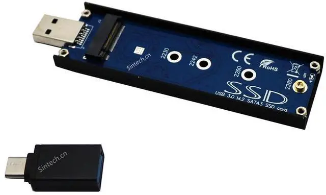Main image of M2 SSD USB,USB 3.0 M.2 SATA 3 SSD Card,NGFF B-M Key External Case with USB 3.1 Type C Connector