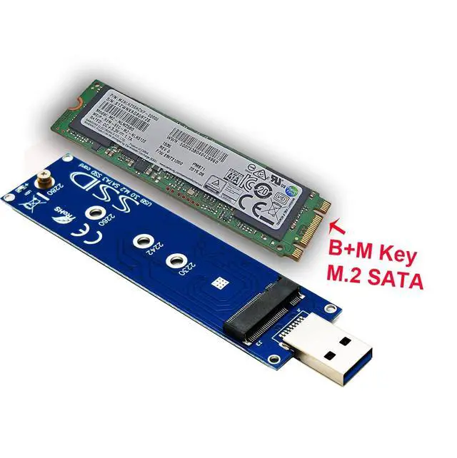 Alt view image 3 of 4 - USB 3.0 M.2(NGFF) SATA3 SSD External Case Card (USB M.2 Card)