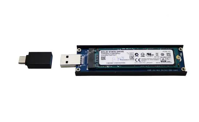 Alt view image 3 of 4 - M2 SSD USB,USB 3.0 M.2 SATA 3 SSD Card,NGFF B-M Key External Case with USB 3.1 Type C Connector