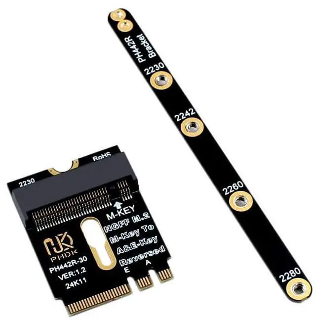 Main image of M.2 (NGFF) 2230 2242 2280 NVME SSD to M2 A/E Key Port Card (Only Provide PCIe 1X Lane)