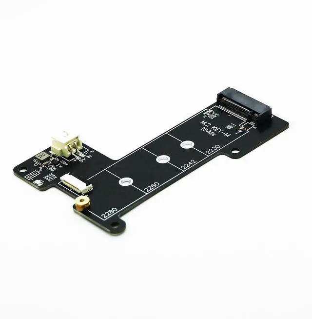 Alt view image 3 of 5 - M.2 NVMe to PCIe 16pin FPC Adapter Card with Heatsink for Raspberry Pi 5 (Support 2230,2242,2280 SSD)