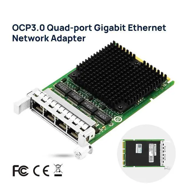 Alt view image 4 of 5 - OCP3.0 Quad-Port Gigabit Ethernet Network Adapter (1ntel I350)