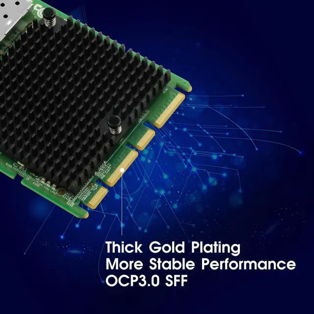 Alt view image 4 of 6 - OCP 3.0 Quad-Port Mezzanine 10G SFP+ Ethernet Network Adapter