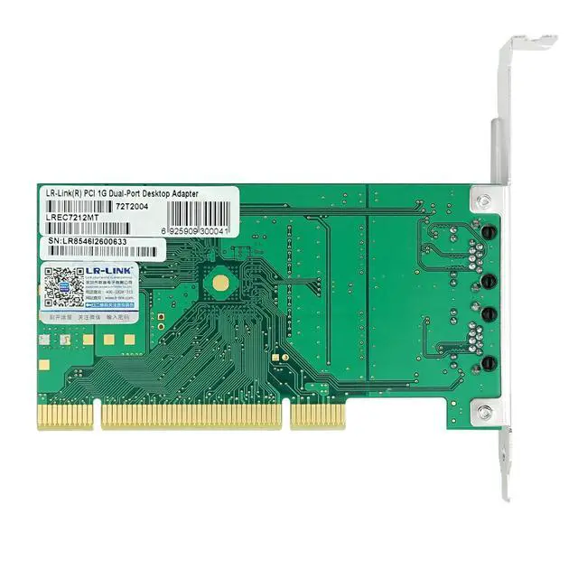 Alt view image 3 of 5 - PCI x32 Dual Port Gigabit Ethernet Network Adapter (1ntel 82546)