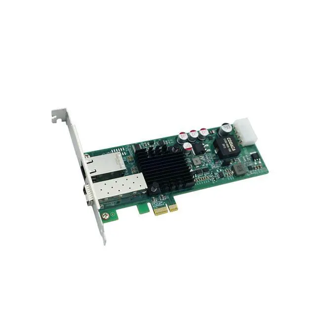 Alt view image 2 of 3 - PCle x1 Dual-Port Gigabit SFP/POE Hybrid Ethernet Network Adapter