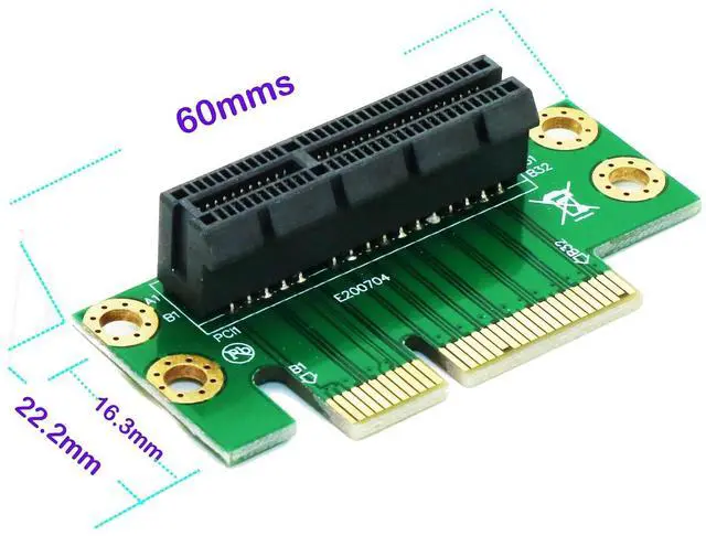 Alt view image 2 of 5 - PCI-E PCIe Express 4X Riser Extension Card Angled