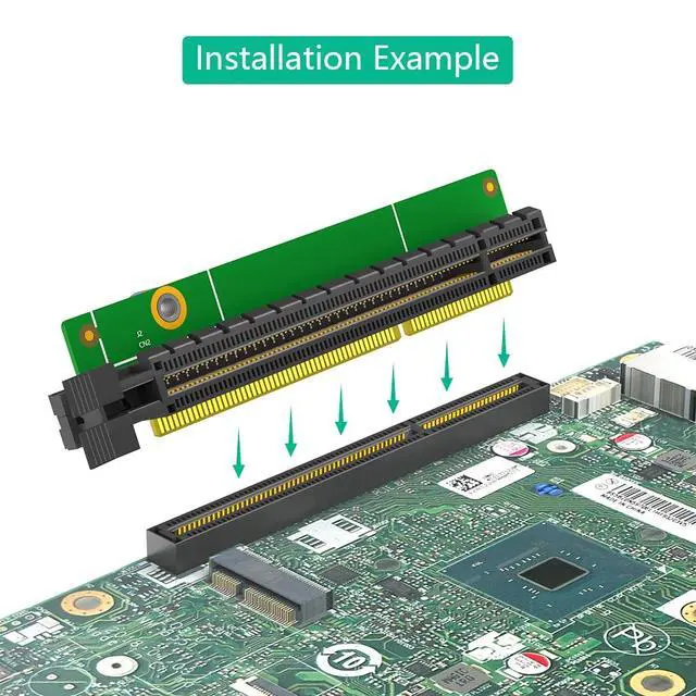 Alt view image 5 of 7 - PCIe 16x Riser Card, PCI-e Express 16x Riser Card, 5C50W00877 Network Adapter Card Replacement for Tiny6 P340 P350 M90Q P620 P1000