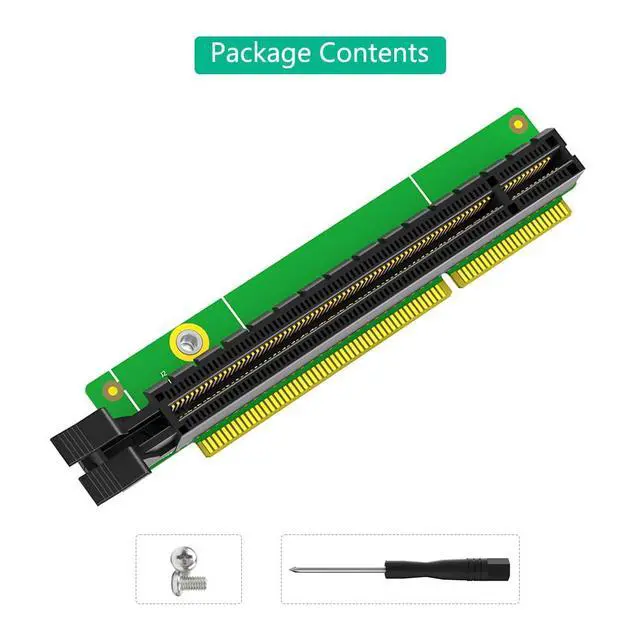 Alt view image 7 of 7 - PCIe 16x Riser Card, PCI-e Express 16x Riser Card, 5C50W00877 Network Adapter Card Replacement for Tiny6 P340 P350 M90Q P620 P1000