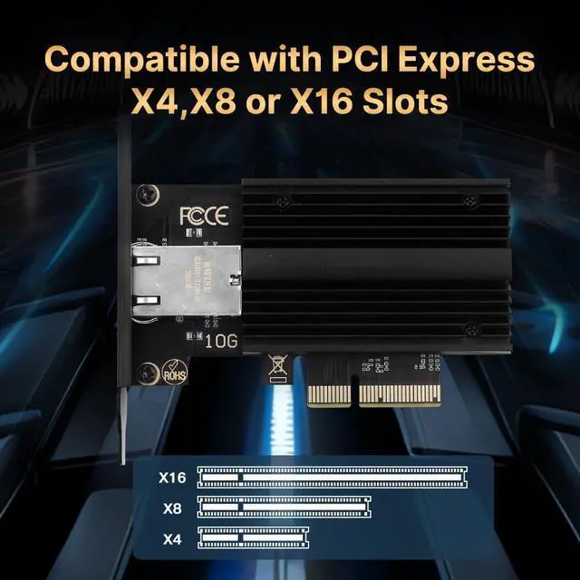 Alt view image 3 of 7 - 10Gbps PCIe Network Card Marvell AQC113 NAS Server Gaming Windows 10/11 | Hardware offload reduces CPU, Eliminates Wi-Fi jitter for gaming, 10x faster file transfers, Fits 1U servers & mini PCs