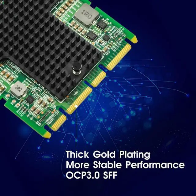 Alt view image 2 of 5 - 10Gb Network Card with 1ntel 82599 Chipset,OCP3.0 Dual SFP+ Ports,PCI-Express X8 NIC Adapter Support Windows Server/Linux/VMware