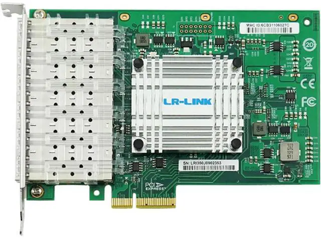 Main image of PCIe x4 Network Adapter, Six-Optical Gigabit SFP Ethernet Network Card
