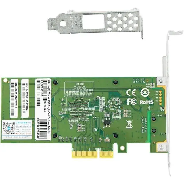 Alt view image 4 of 4 - PCIe x8 Single Port 10G Copper Ethernet Network Adapter (1ntel 82599 Based)