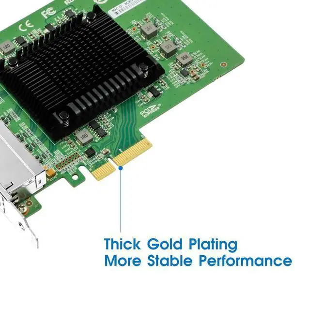 Alt view image 4 of 6 - Gigibit Network Card,Six-Ports RJ45 Copper Ethernet Adapter, with 1ntel I350 Chip, PCI-Express X4 NIC Adapter Support Windows Server/Linux/VMware