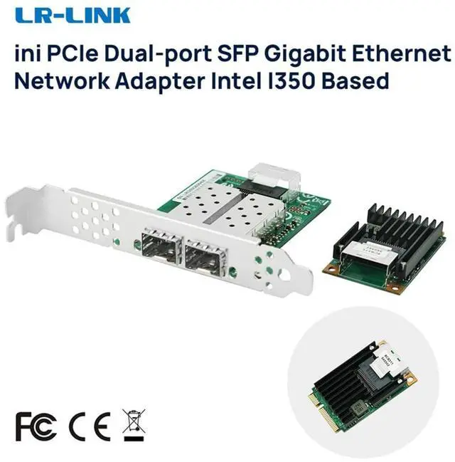 Alt view image 3 of 6 - Mini PCIe Dual-Port SFP Gigabit Ethernet Network Adapter (1ntel I350)