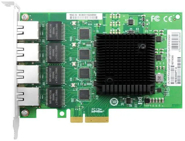 Main image of PCIe x4 Quad-Port Gigabit Ethernet Network Adapter (1ntel I210 Based)