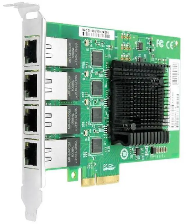 Alt view image 2 of 5 - PCIe x4 Quad-Port Gigabit Ethernet Network Adapter (1ntel I210 Based)