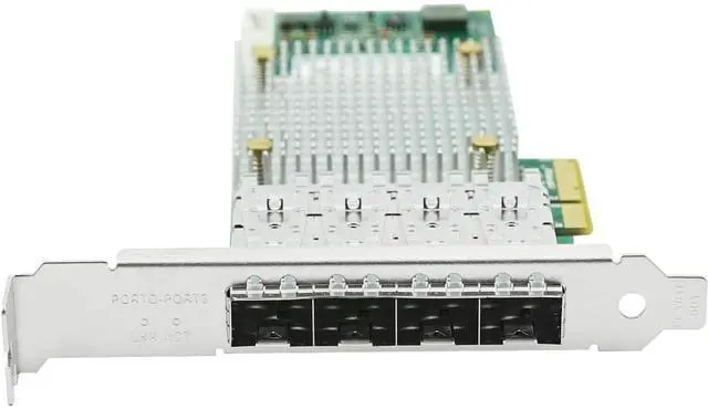 Alt view image 3 of 4 - PCIe x4 Quad-Port 100M Fiber SFP Ethernet Network Adapter (1ntel I350)