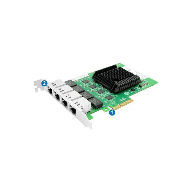 Alt view image 4 of 5 - PCIe x4 Quad-Port Gigabit Ethernet Network Adapter (1ntel I210 Based)
