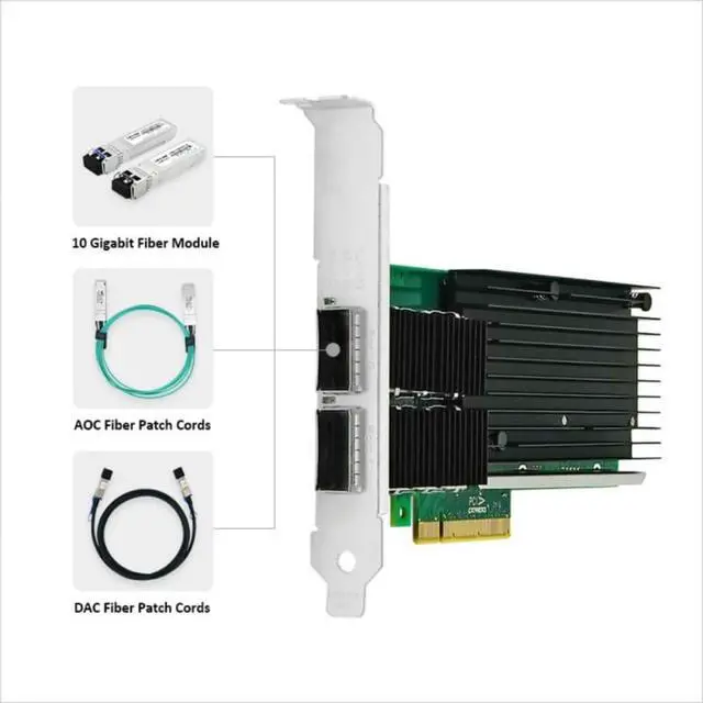 Alt view image 2 of 4 - PCIe v3.0 x8 Dual-Port 40 Gigabit Server Ethernet Adapter (1ntel XL710)