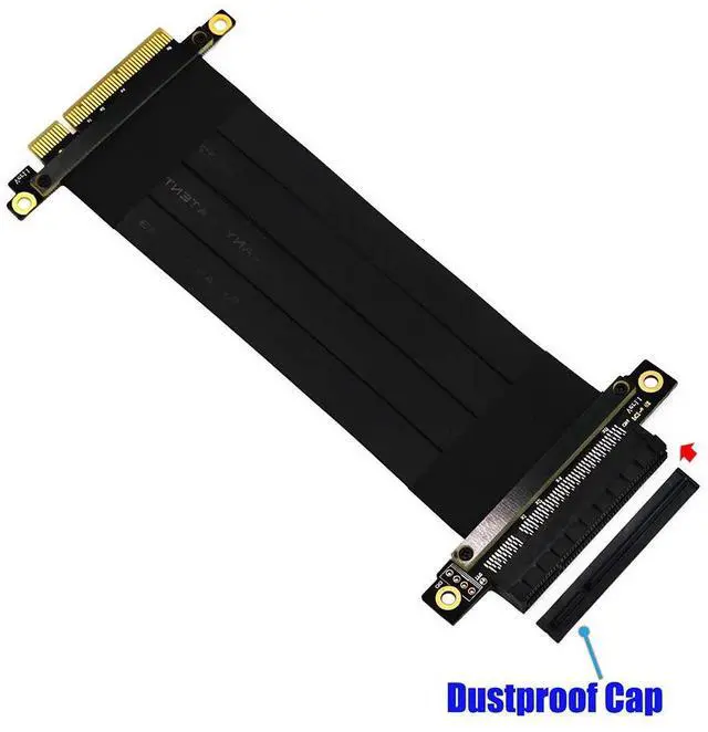 Alt view image 4 of 5 - PCI-e Express 8X Riser Extender Extension Card with 20CM High Speed Flex Cable