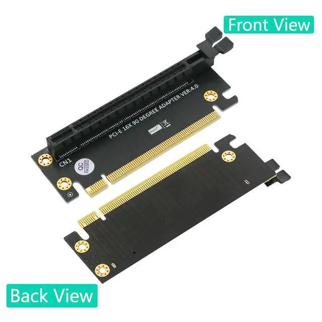 Alt view image 2 of 5 - PCIe 16x Riser Card,PCI-e Express 4.0 16X Male to Female Extension Card for 1U / 2U Server Case GPU Graphics Card