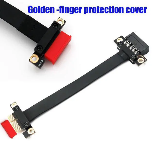 Alt view image 4 of 5 - PCI-e Express 1X Riser Extender Extension Card with 20CM High Speed Flex Cable