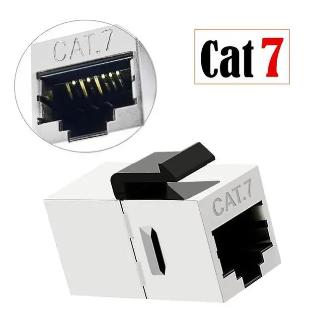 Alt view image 2 of 7 - xiwai 10-Gigabit UTP CAT7 Coupler Inline Keystone Jack RJ45 Female to Female STP Shield UTP 8P8C Keystone Insert Compatible with All CAT5 CAT5e CAT6 CAT6a Cat7 Applications