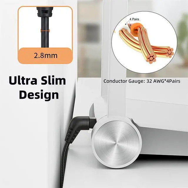 Alt view image 3 of 7 - xiwai RJ45 8P8C 1000Mbps Male to Male Network 360 Degrees Rotated Angled Cable CAT6 UTP for LAN Ethernet Network 1.0M/3.3FT