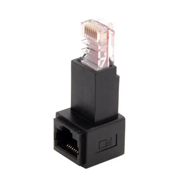 Alt view image 6 of 7 - xiwai RJ45 Up Angled 90 Degree 8P8C FTP STP UTP Cat 5e CAT6 Male to Female LAN Ethernet Network Extension Adapter