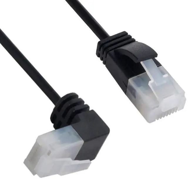 Main image of xiwai Ultra Slim Cat6 Ethernet Cable RJ45 Up Angled to Straight UTP Network Cable Patch Cord 90 Degree Cat6a LAN for Laptop Router TV Box (2.0m)