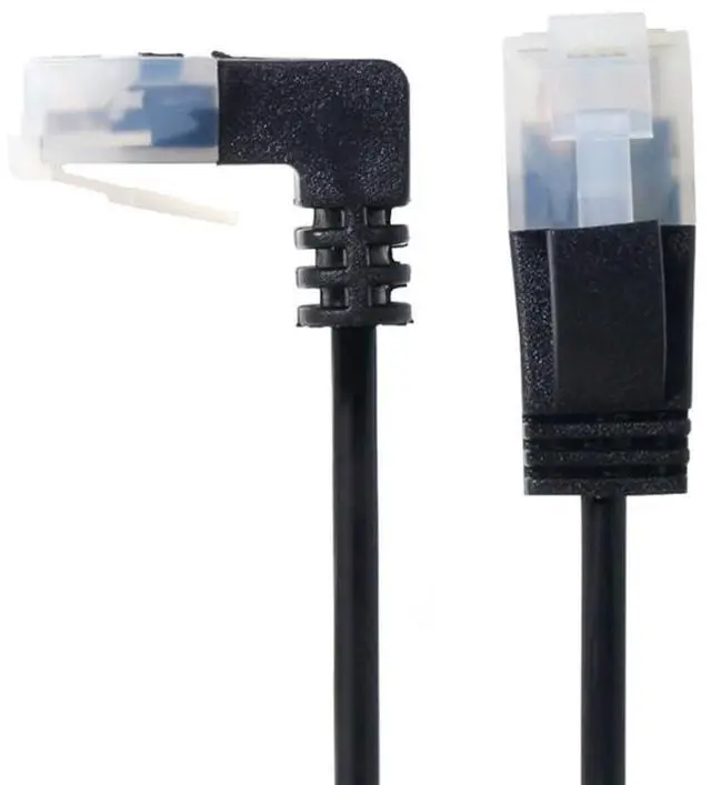 Main image of xiwai Ultra Slim Cat6 Ethernet Cable RJ45 Down Angled to Straight UTP Network Cable Patch Cord 90 Degree Cat6a LAN for Laptop Router TV Box (1.0m)
