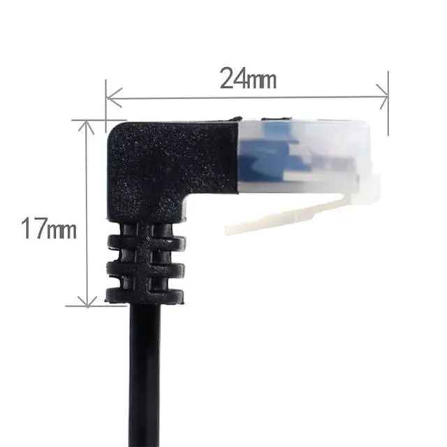 Alt view image 6 of 7 - xiwai Ultra Slim Cat6 Ethernet Cable RJ45 Down Angled to Straight UTP Network Cable Patch Cord 90 Degree Cat6a LAN for Laptop Router TV Box (1.0m)