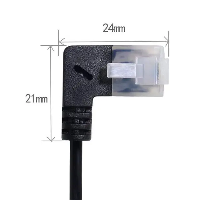 Alt view image 4 of 7 - xiwai Ultra Slim Cat6 Ethernet Cable RJ45 Left Angled to Straight UTP Network Cable Patch Cord 90 Degree Cat6a LAN for Laptop Router TV Box (2.0m)