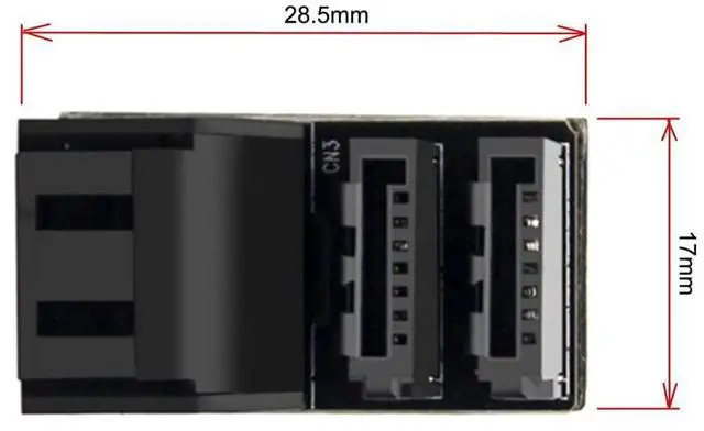 Alt view image 5 of 7 - SATA 7Pin Female to 7Pin Male Vertical 90 Degree Angled Adapter Low Profile for Desktops SSD HDD Mainboard Motherboard