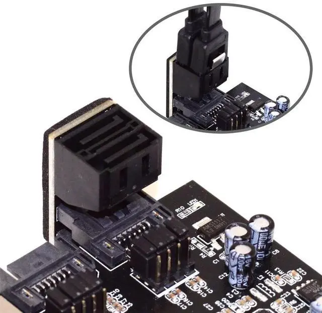Alt view image 7 of 7 - SATA 7Pin Female to 7Pin Male Vertical 90 Degree Angled Adapter Low Profile for Desktops SSD HDD Mainboard Motherboard