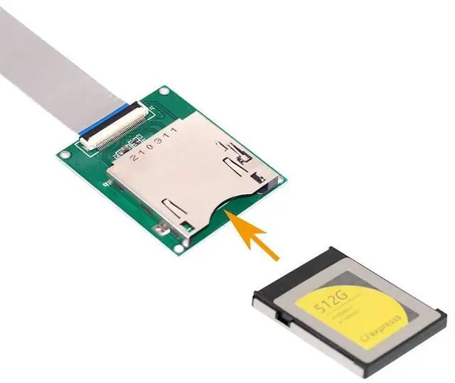 Alt view image 6 of 7 - for Mainboard NGFF M.2 NVMe to CF Express Extension Cable M2 M-Key for CFE Type-B Support R5 Z6 Z7 Memory Card