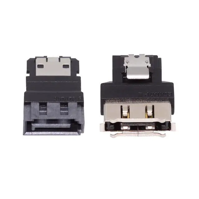 Alt view image 6 of 7 - xiwai 2pcs/lot Portable SATA 7Pin Male to ESATA Female Convertor with Buckle & External ESATA to SATA Extender Adapter for SSD Disk