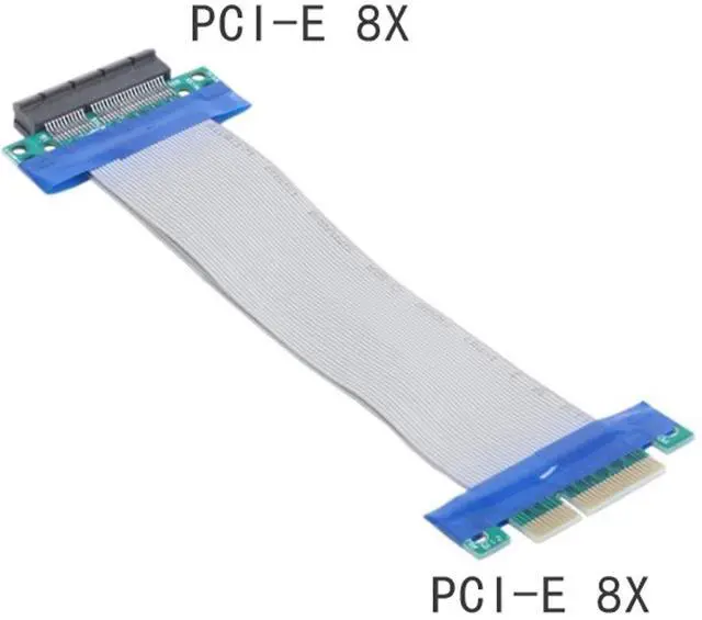 Alt view image 6 of 6 - xiwai PCI-E Express 8X to 8X Male to Female Extension PCIE 3.0 Slot Riser Extender Card Ribbon Flexible Cable 20cm