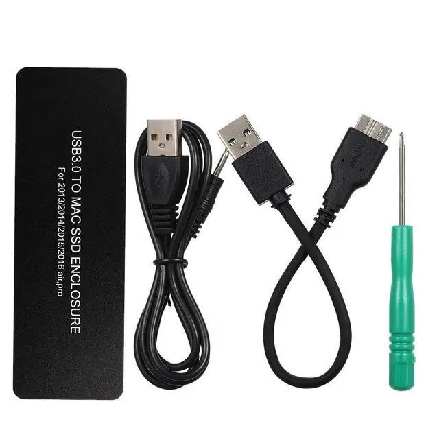 Alt view image 5 of 7 - USB 3.0 to 16+12 Pin Air Pro 2013 2014 2015 2016 2017 SSD Portable Case Mobile Box HDD Enclosure